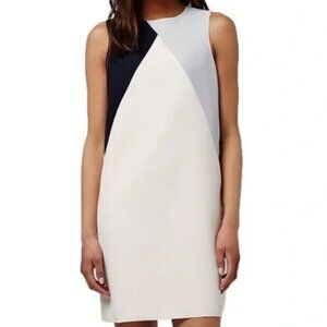 TopShop Cream, Grey, and Black Shift Mini Dress Size 2